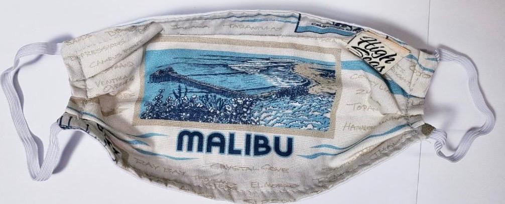 Malibu Surfing  Mask   100% Cotton Made in USA